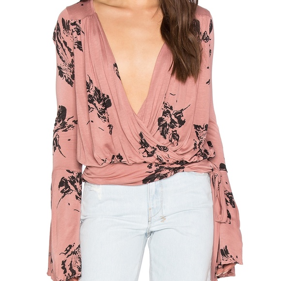 Free People Tops - Free People Fiona Dusty Coral Combo Top Blouse